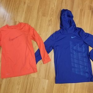 Nike dri fit youth small shirt and hoodie